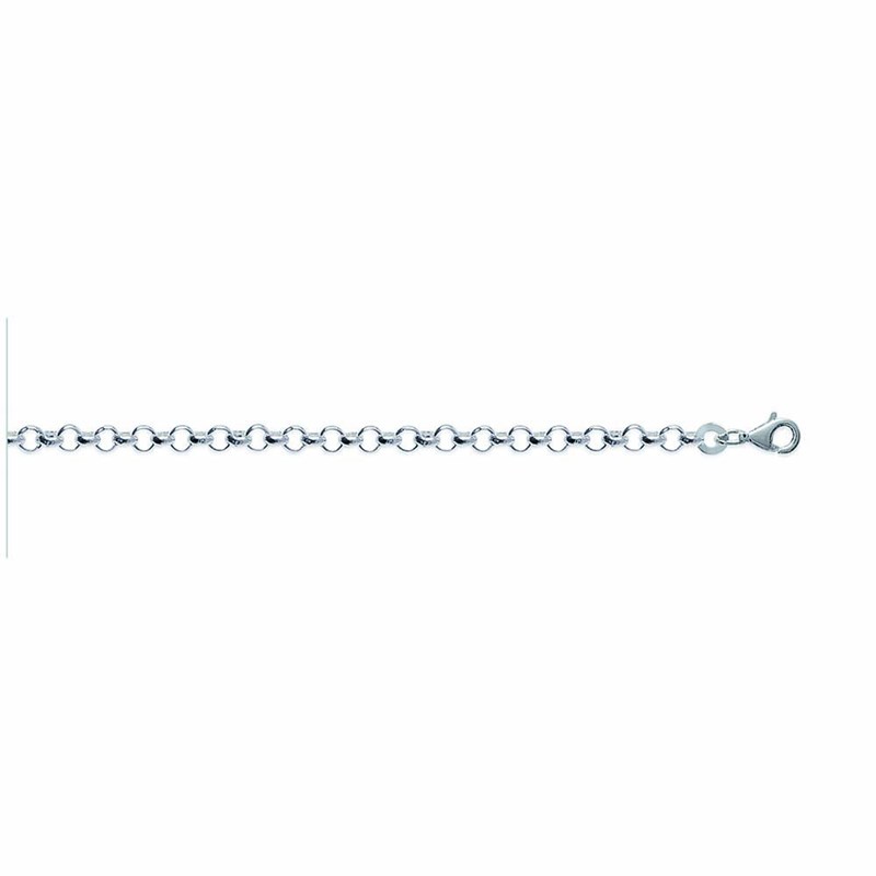 Chaine Femme - Argent 925 - Chaîne jaseron - Largeur : 3 mm - Longueur : 45 cm