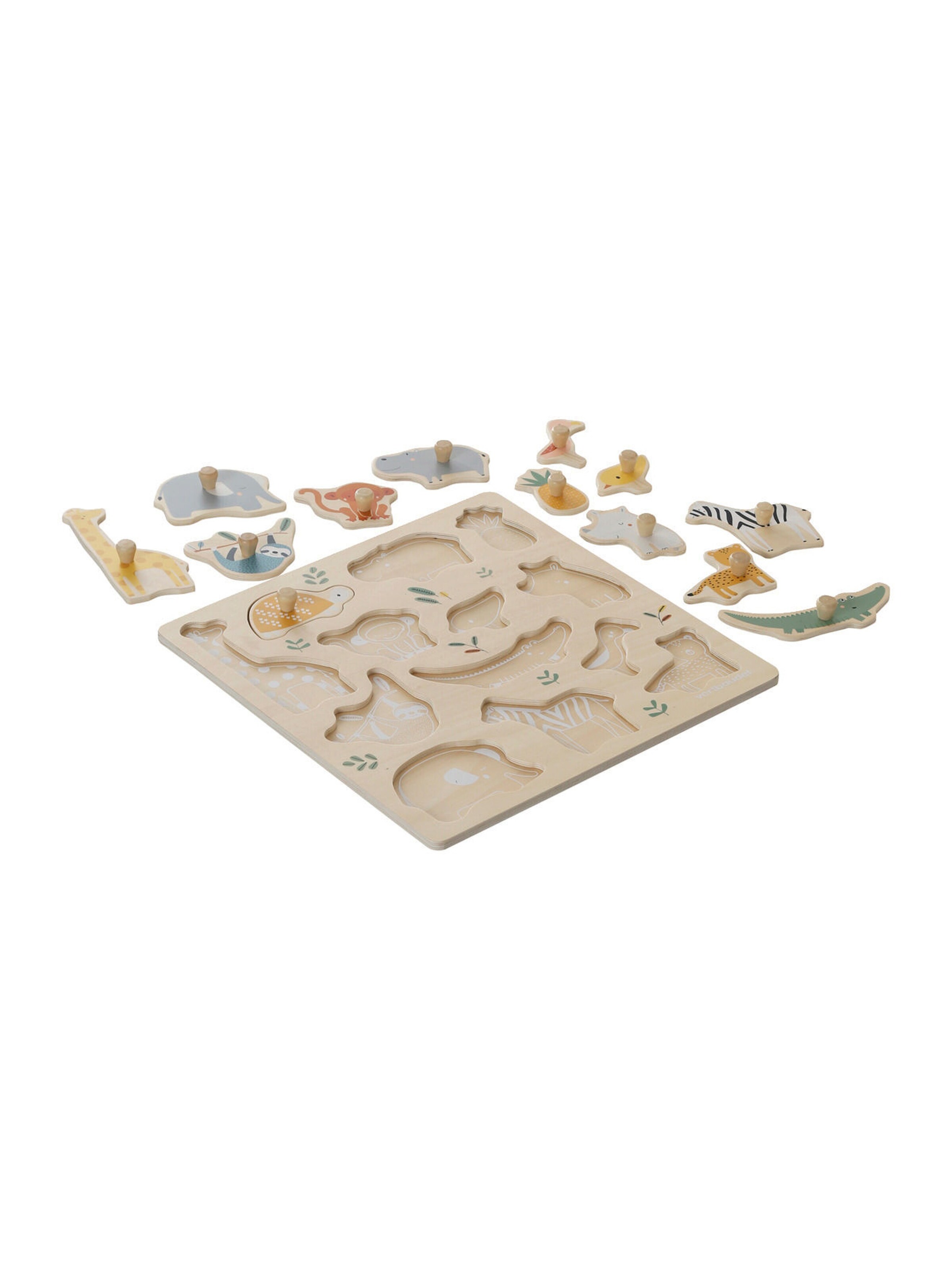 Vertbaudet Baby Steckpuzzle DSCHUNGEL, Holz FSC® mehrfarbig