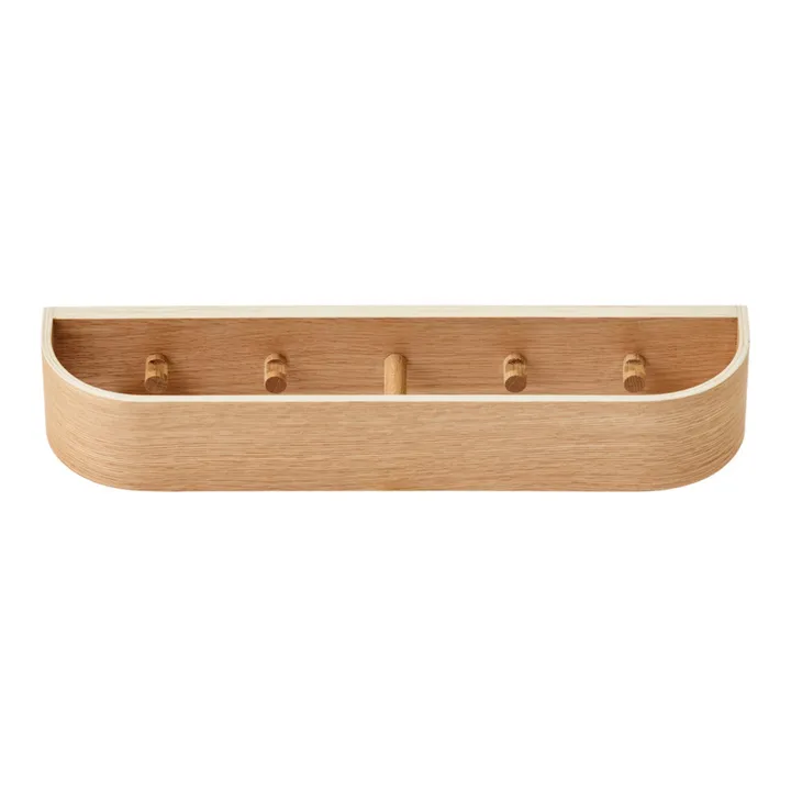Audo Copenhagen Etagère avec patères Epoch en bois | Chêne