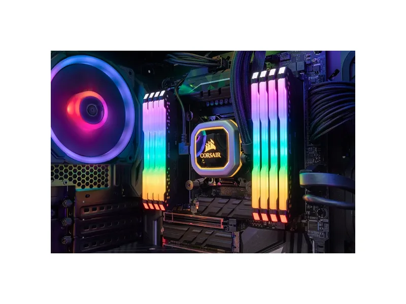 CORSAIR Vengeance RGB PRO - DDR4 - sæt - 32 GB: 4 x 8 GB - DIMM 288-PIN - 3200 MHz / PC4-25600 - CL14 - 1.35 V - ikke bufferet - ikke-ECC - sort