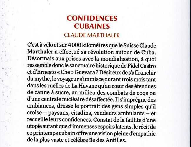 TRANSBOREAL - CONFIDENCES CUBAINES TRANSBOREAL