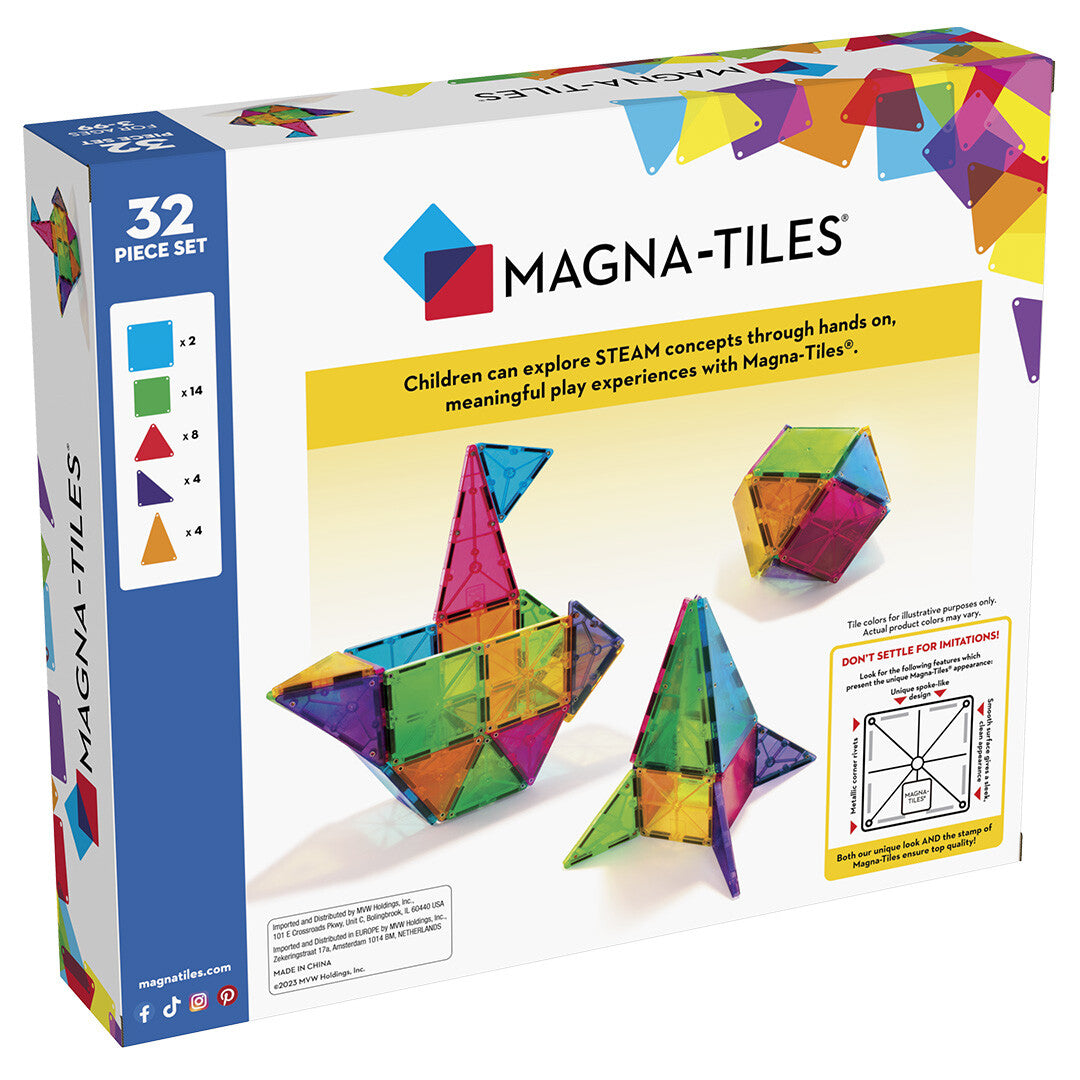 Magna-tiles magnetische tegels clear colors - 32st