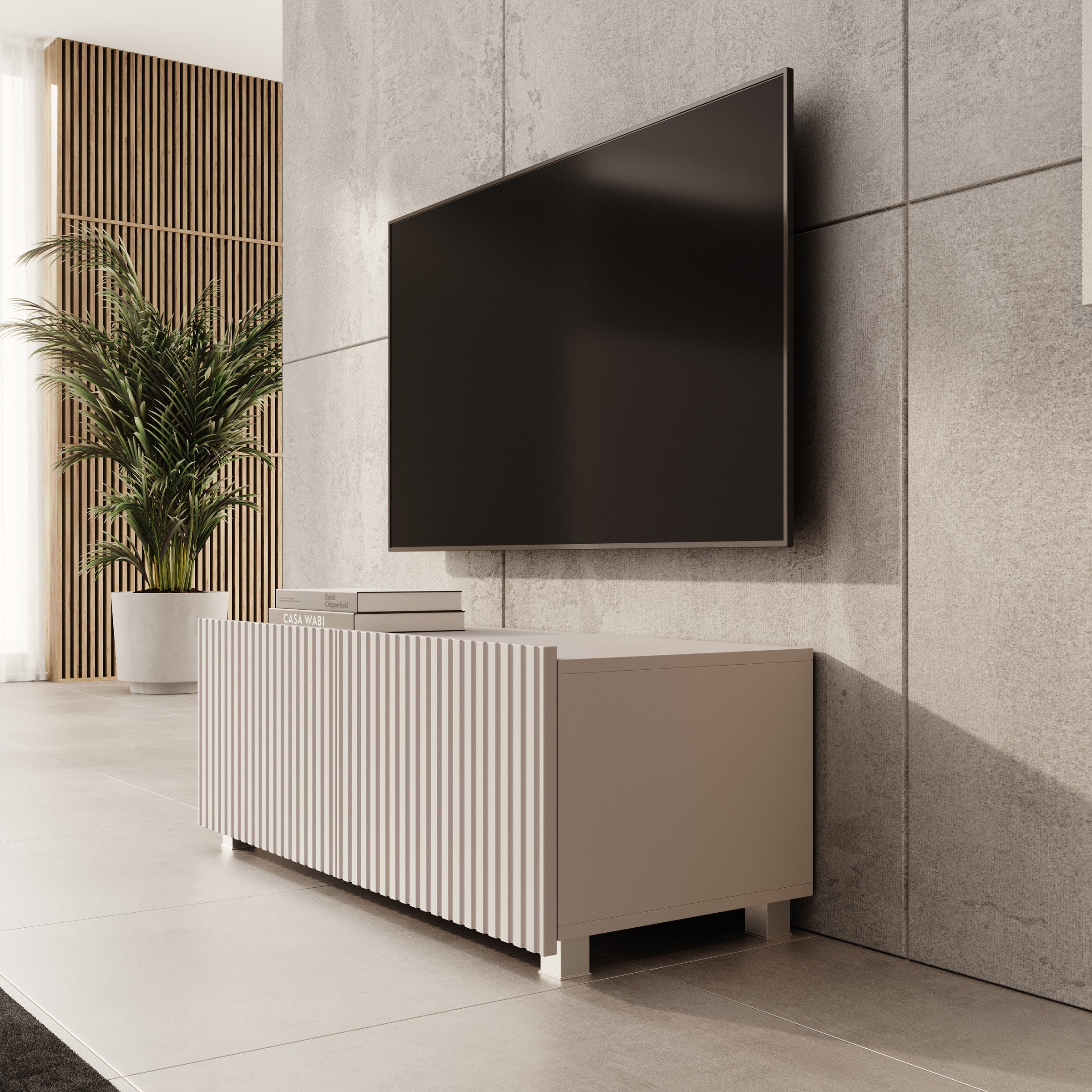 Kenderes - TV-Meubel - Beige - 100x41x38 cm