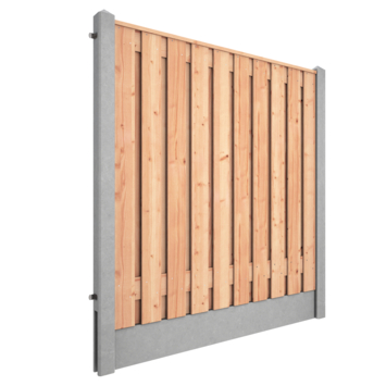 Houtbetonschutting Douglas grijs per meter