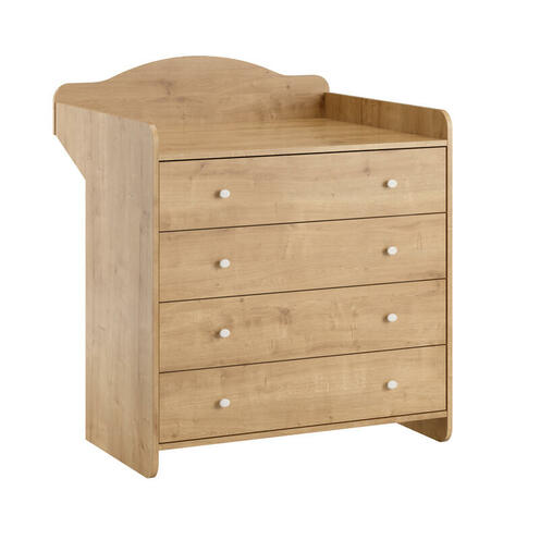 Commode avec plan à langer MEGEVE Chêne - VOX