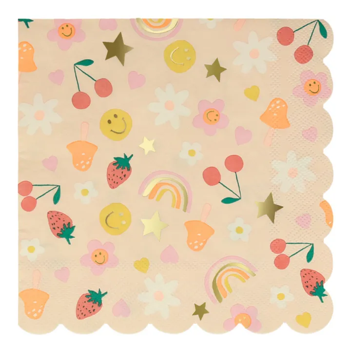 Meri Meri Grandes serviettes Happy Icons - set de 16