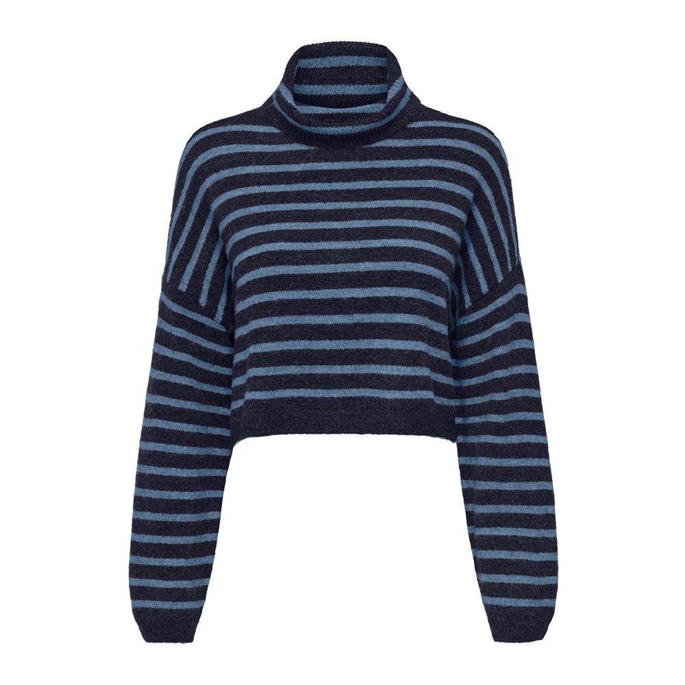 Only Pull Col roulé Bleu/Noir Femme Only Talio
