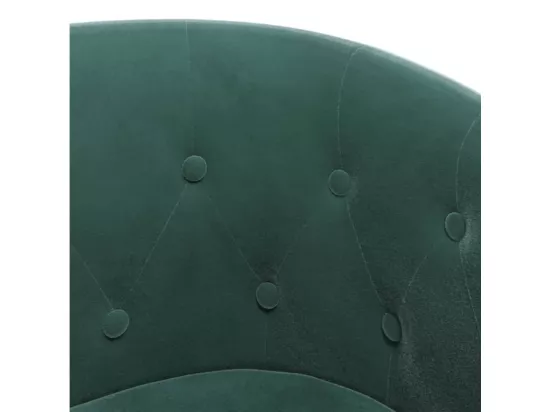 Fauteuil cabriolet avec repose-pied vert foncé velours