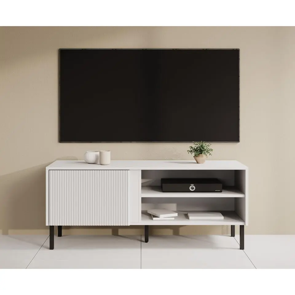 Meubella - TV-Meubel Margareth - Wit - 120 cm