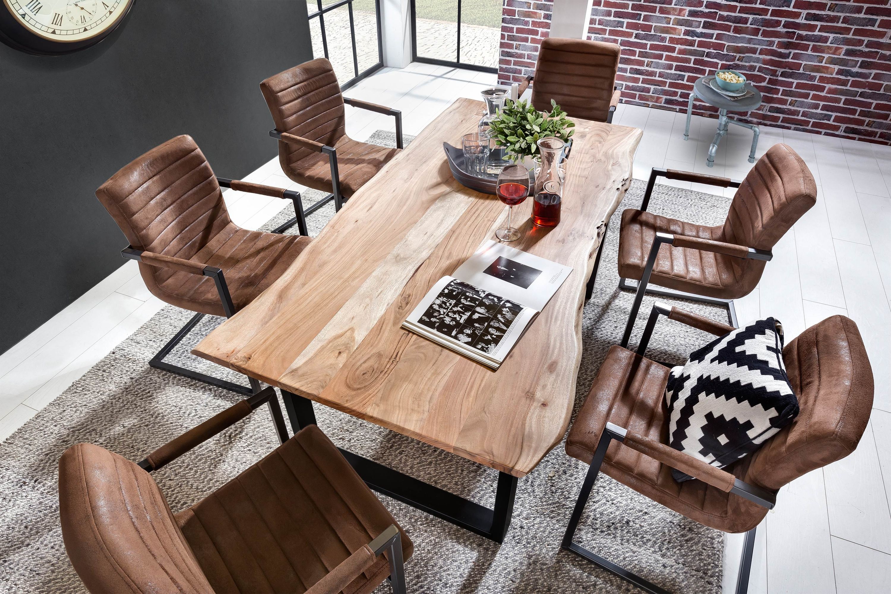 Tisch 160x85 Akazie natur Küchentisch Esstisch Speisetisch Esszimmer Wohnzimmer