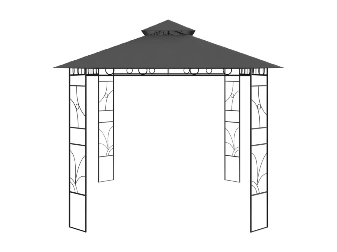 Belvédère 4x3x2,7 m Anthracite 160 g/m²