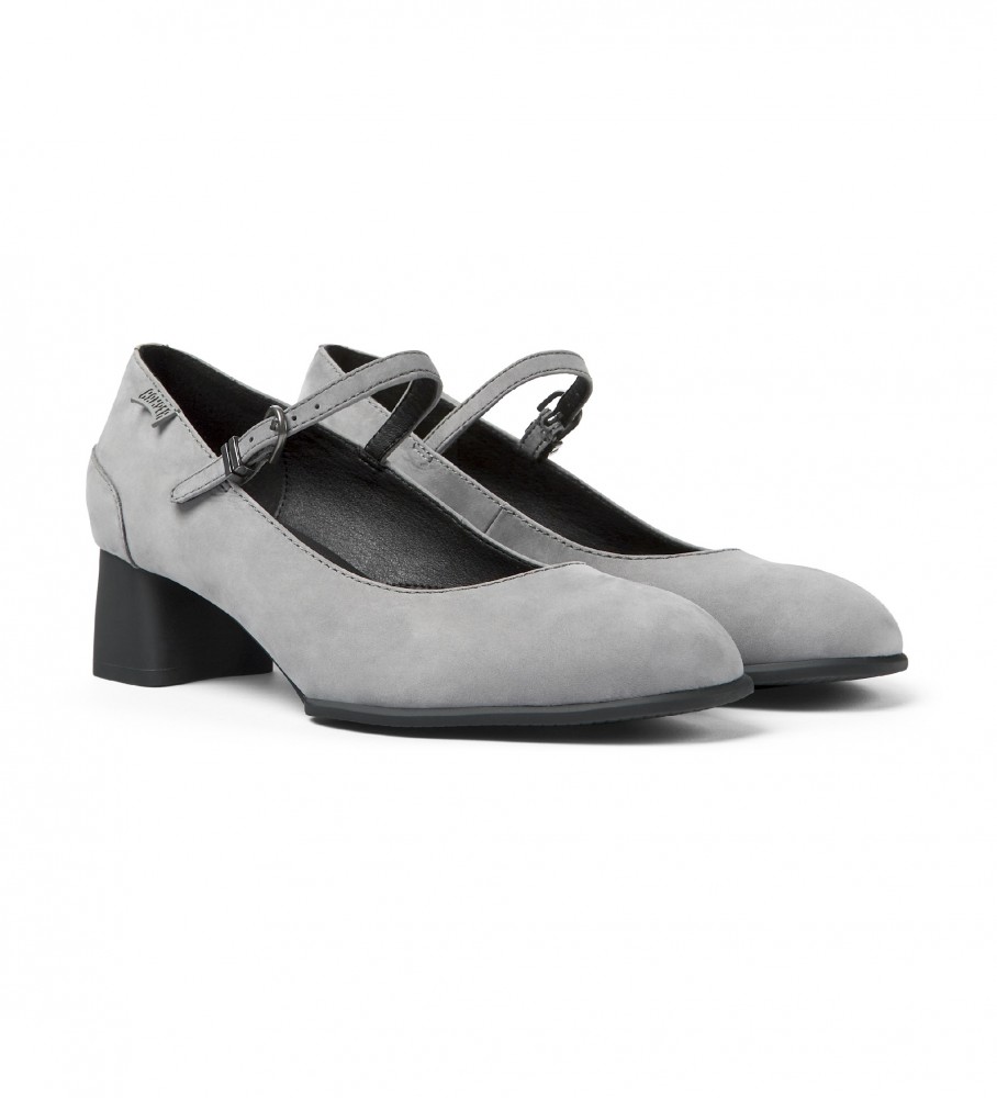 Sapatos de couro cinza Camper Katie