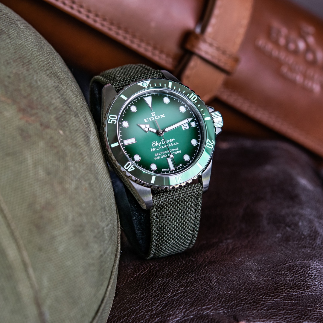 Edox SkyDiver MilitaryMan x CHRISTIAN Limited Edition