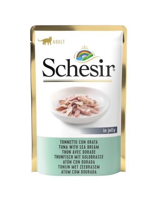 Schesir Cat Maaltijdzakjes Adult In Gelei 85 g - Kattenvoer