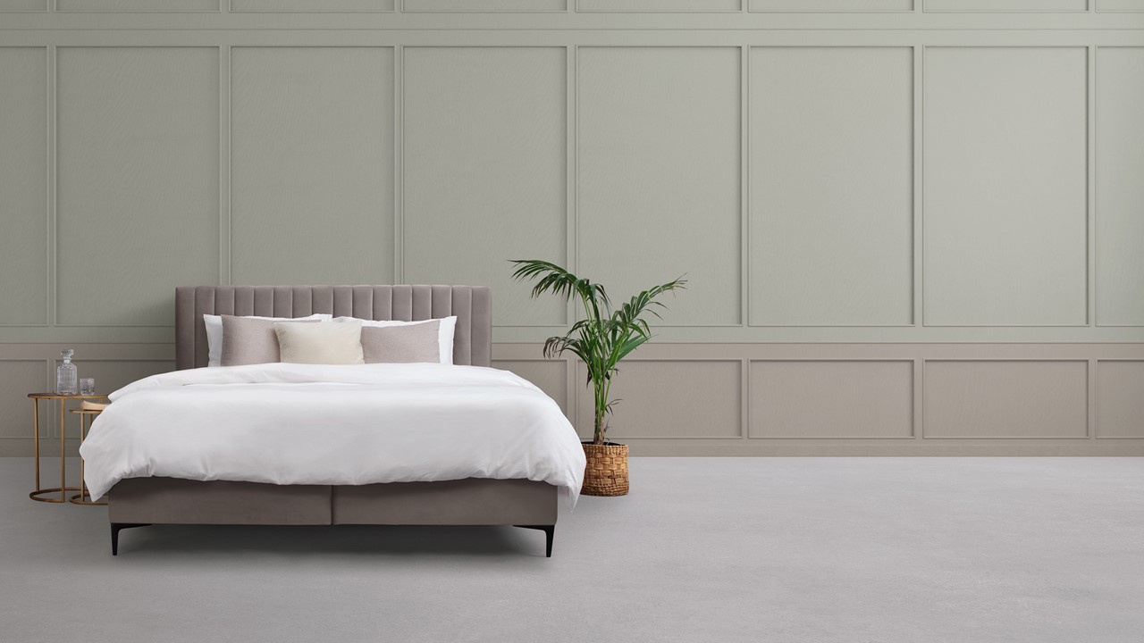 Matt Sleeps Boxspring Velvet stroken met matras Matt beige