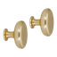 Knott, gullfarge 2-pk Ø33 mm