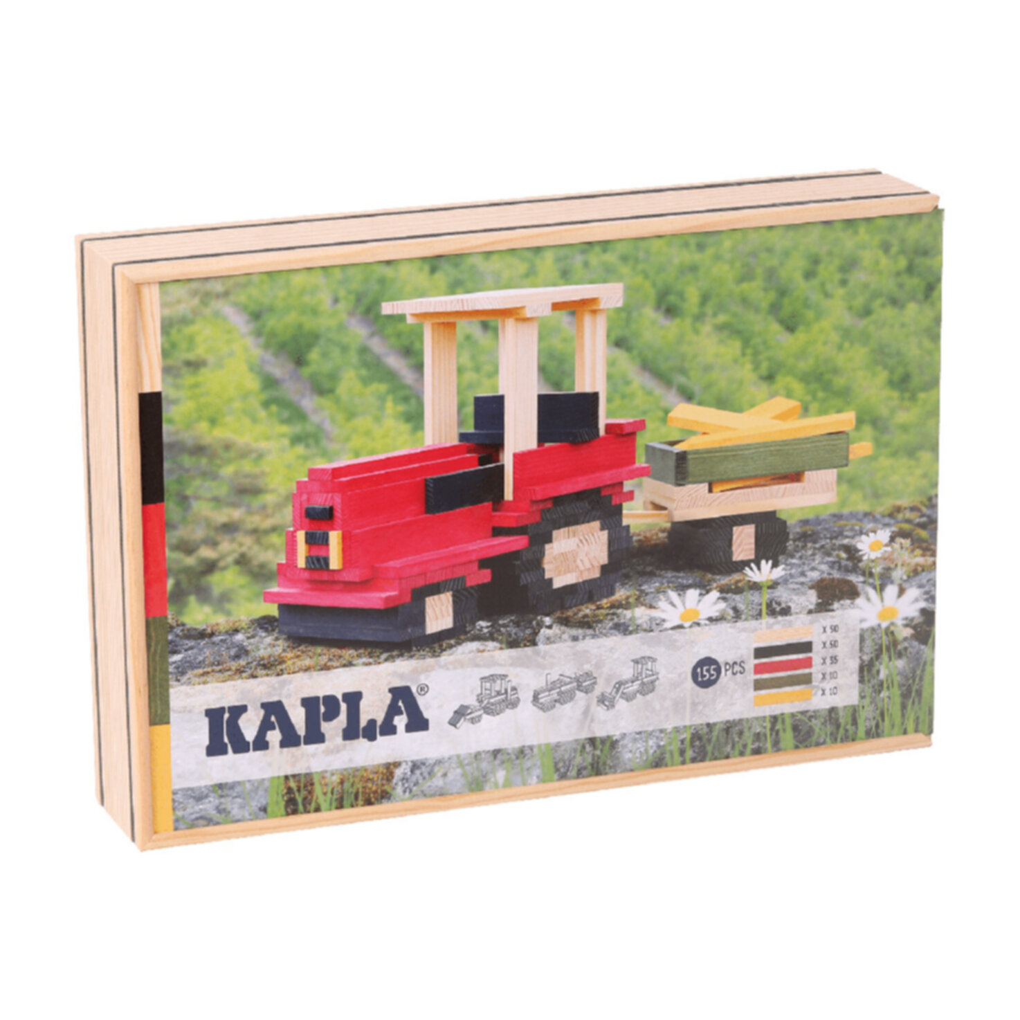 Kapla-Baukasten Traktor 155 Stück