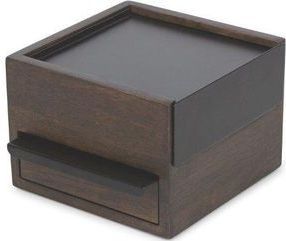 Umbra - Stowit - Opbergbox - Zwart/Walnoot - Rubberhout