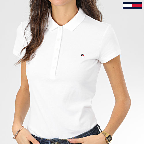 Polo Manches Courtes Slim Femme New Chiara 6661 Blanc