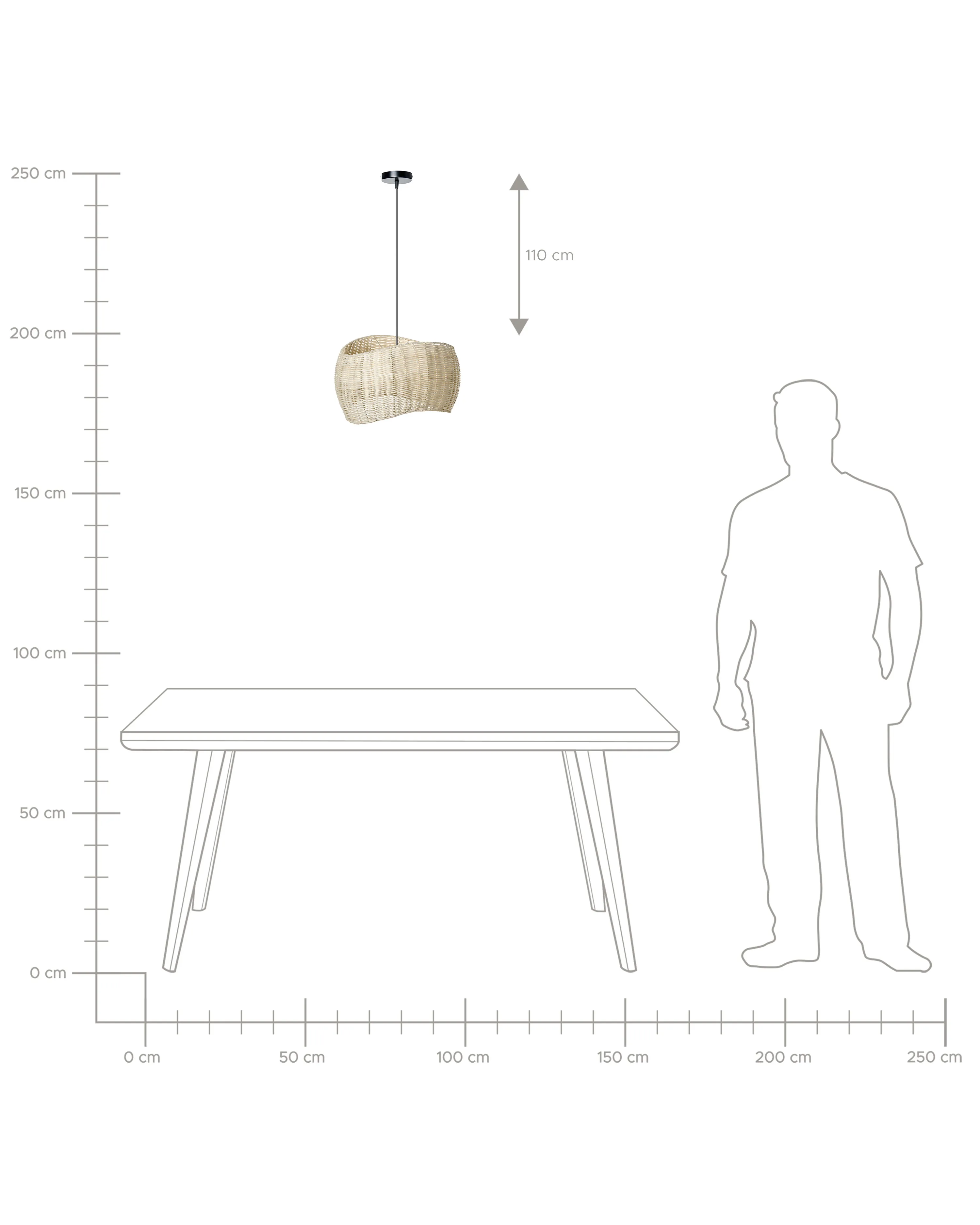 Hanglamp COAMO Rotan Natuurlijk