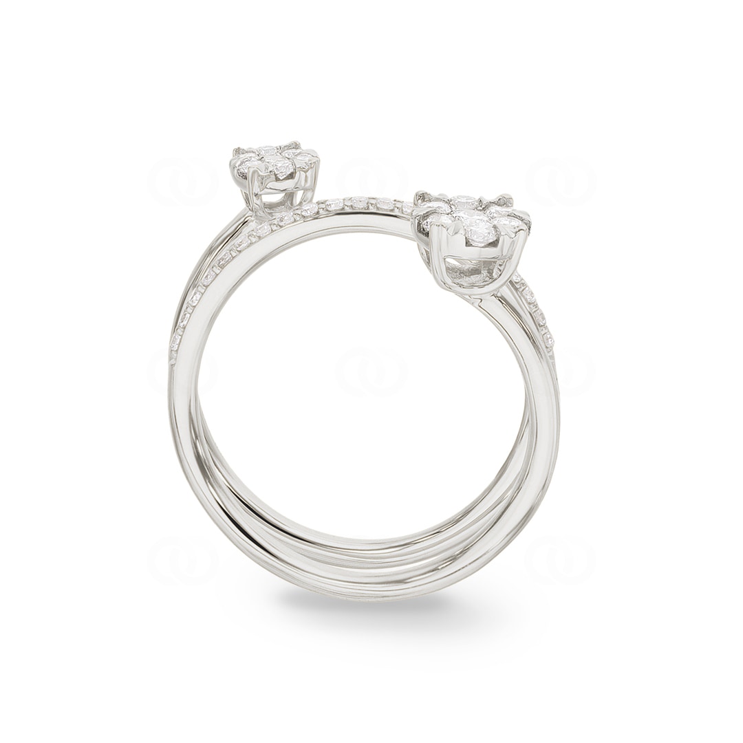 0.50 Karat Diamantring 750/18 K Weissgold