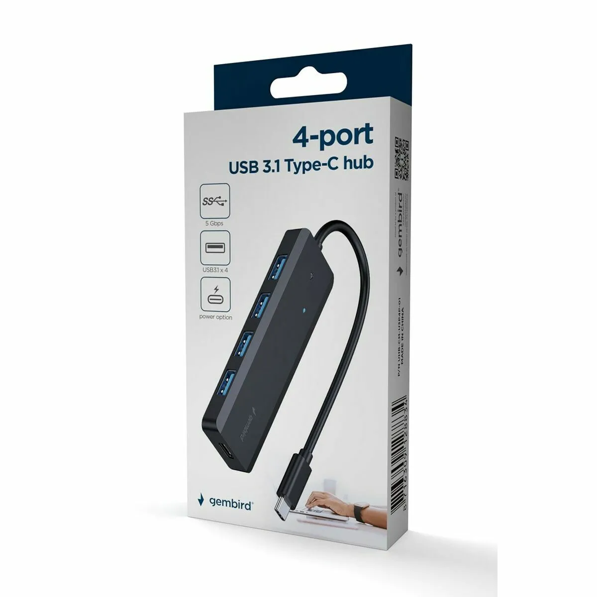 Gembird Hub USB UHB-CM-U3P4P-01