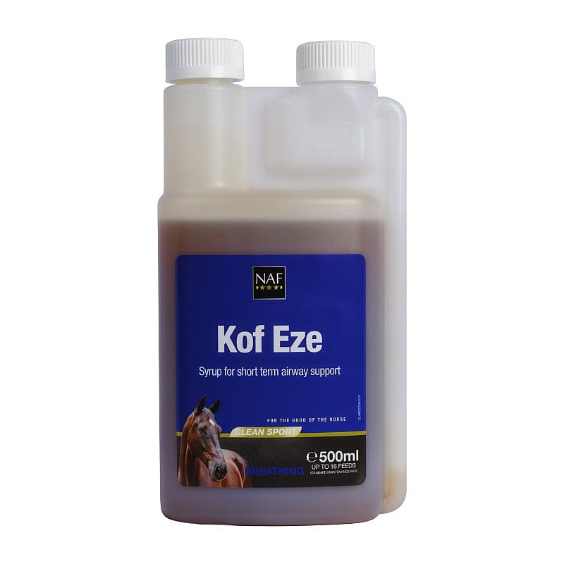 NAF Kof-Eze – Natuurlijke siroop voor verzachting van de luchtwegen bij hoestende paarden