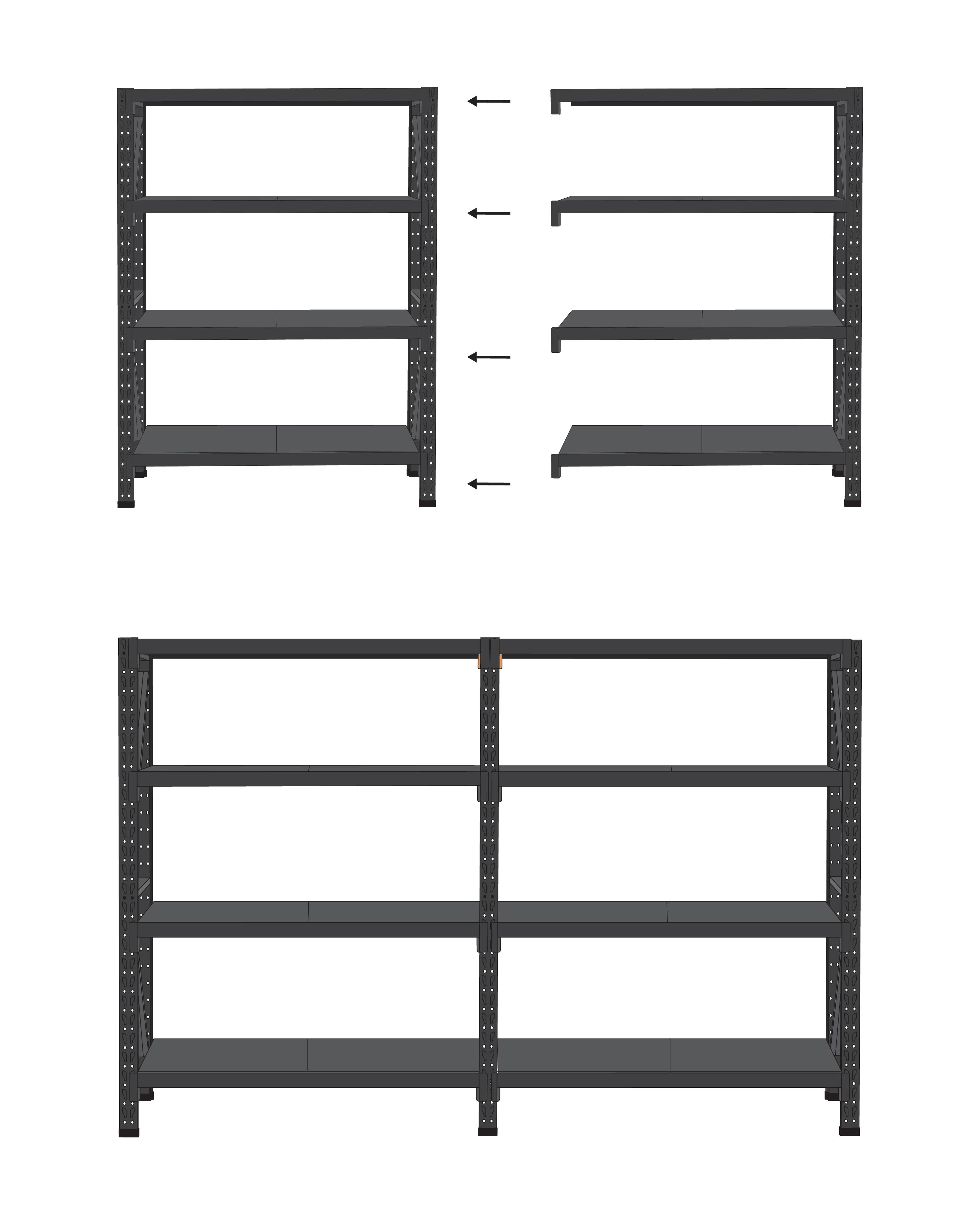 Garagerek FIUGGI Metaal 150 cm 60 cm Zwart