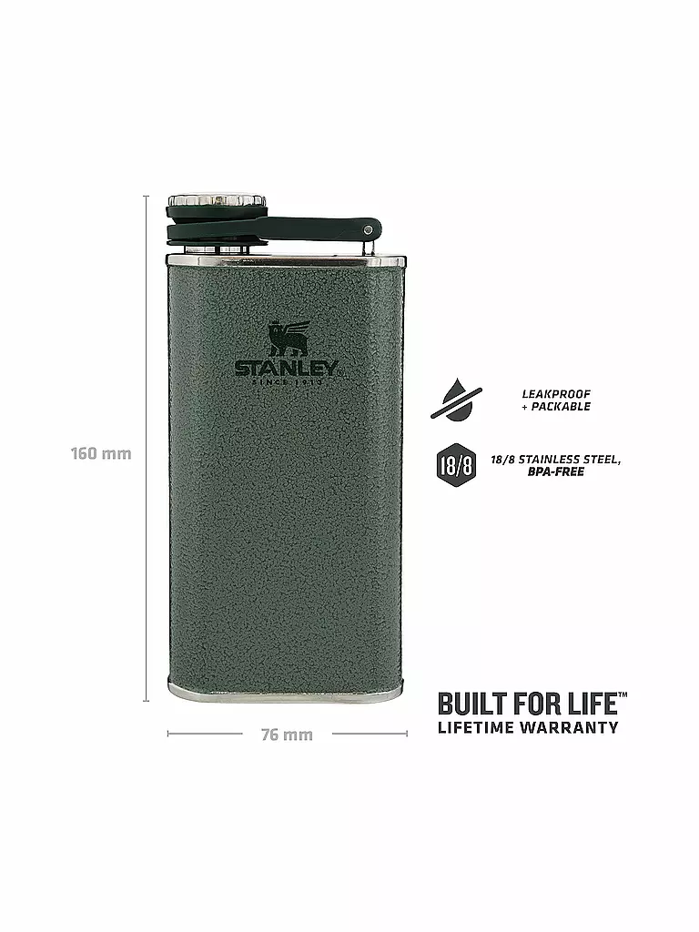 STANLEY Flachmann Classic Flask 0,23l Grün grün