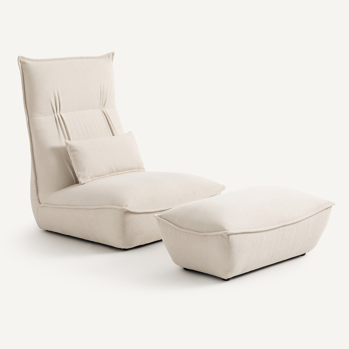 AM.PM<br>Poltrona de chenille com encosto de cabeça ajustável Paol