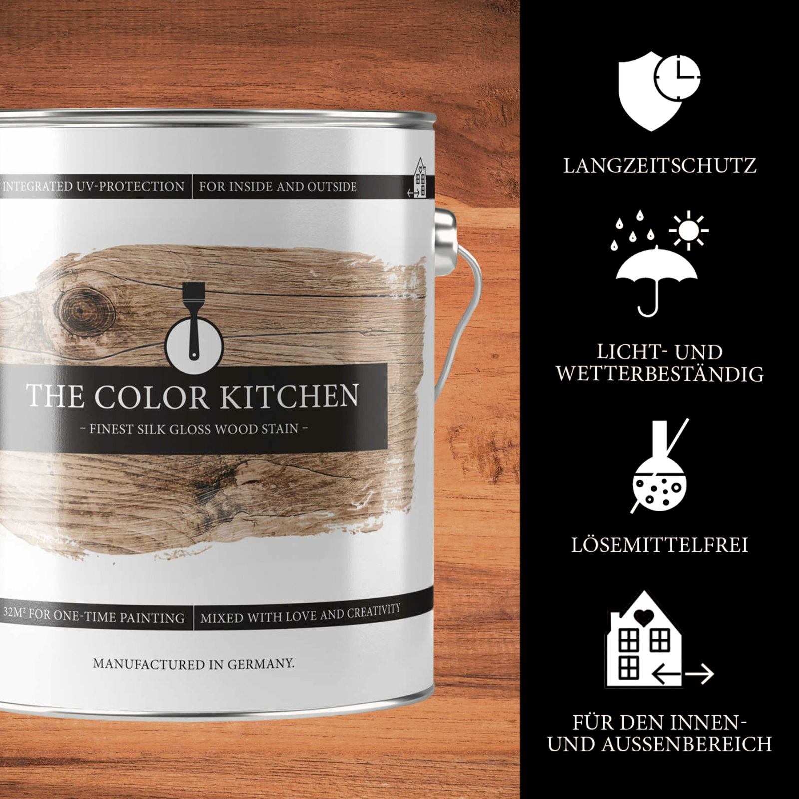 The Color Kitchen Holzlasur WOOD STAIN - Teak - 2,5 Liter