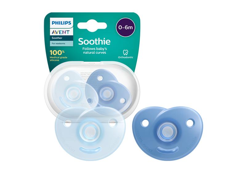 PHILIPS AVENT Nuggi Curved Soothie 0-6 Mt. Beruhigungssauger inkl. Sterilisationsbox