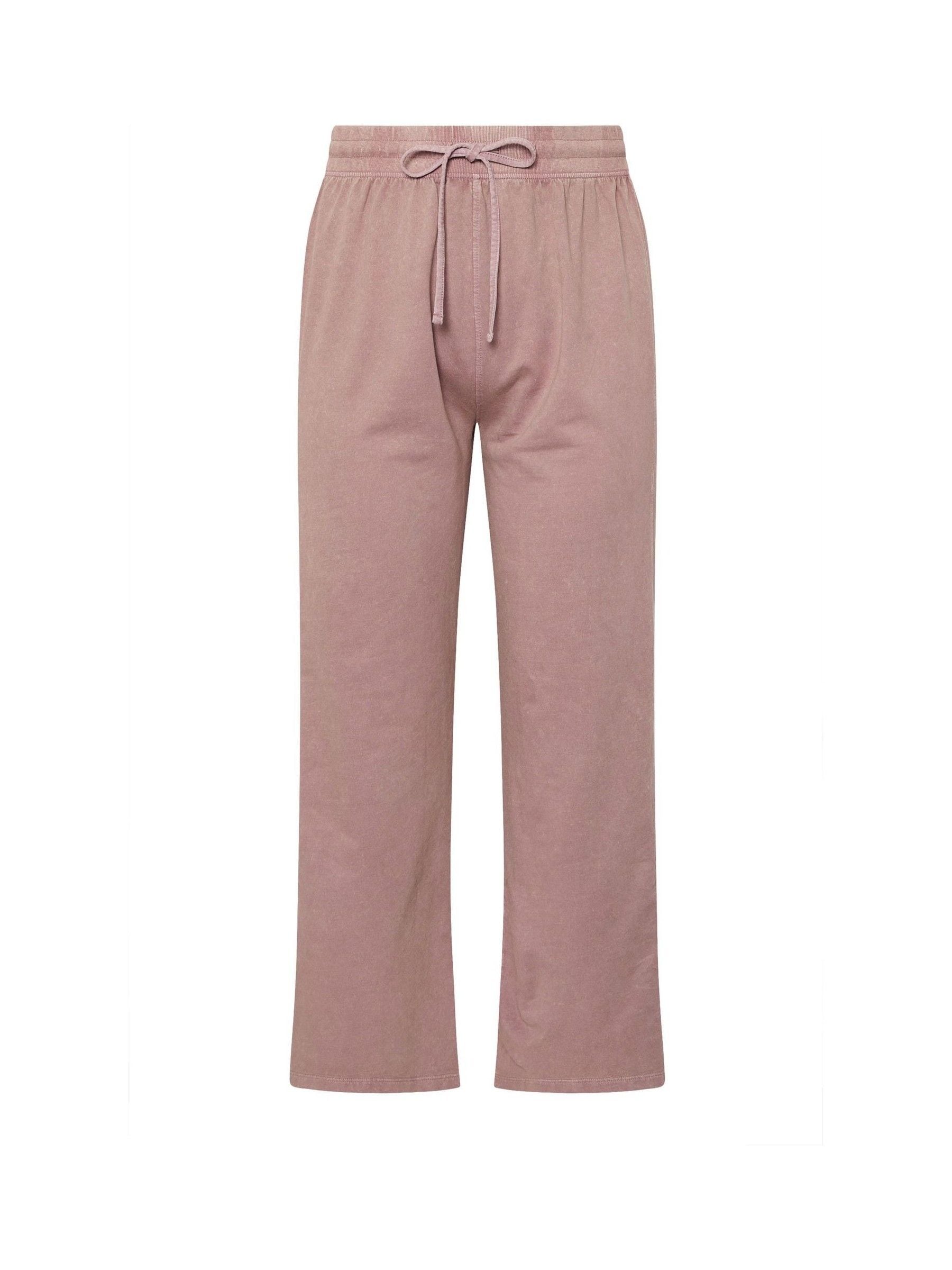 Roze - Yours Curve 100% Cotton Acid Wash Wide Leg Joggers