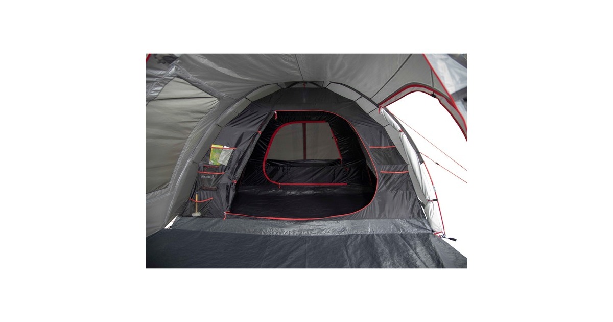 High PeakAmora 5.0 tent  (Lichtgrijs/rood)