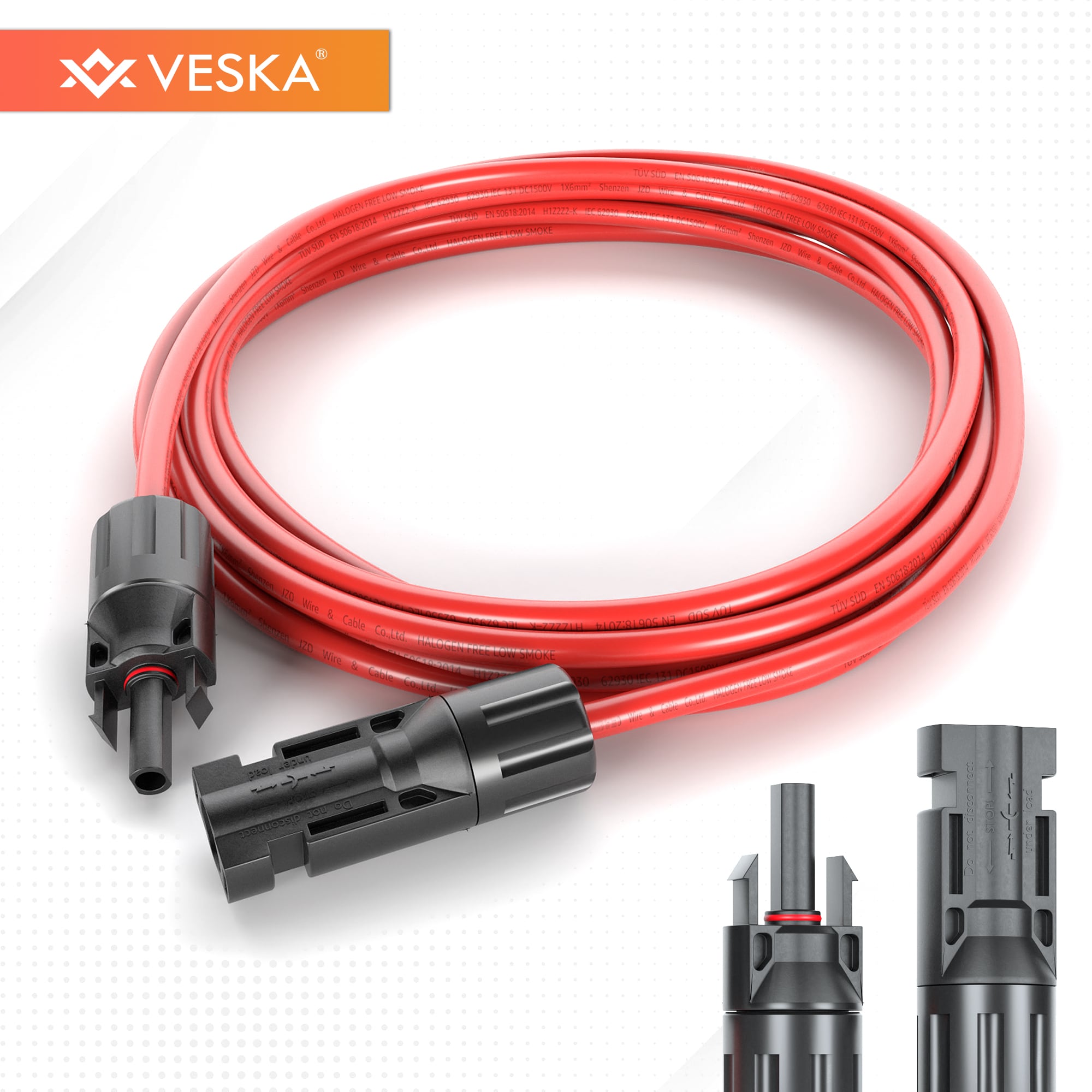 Solar Kabel MC4 6mm Set -versch. Ausführungen