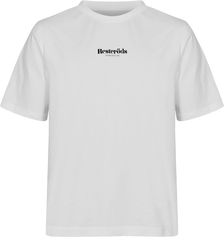 Resteröds LOGO MID SLEEVE TEE GOTS Hvid