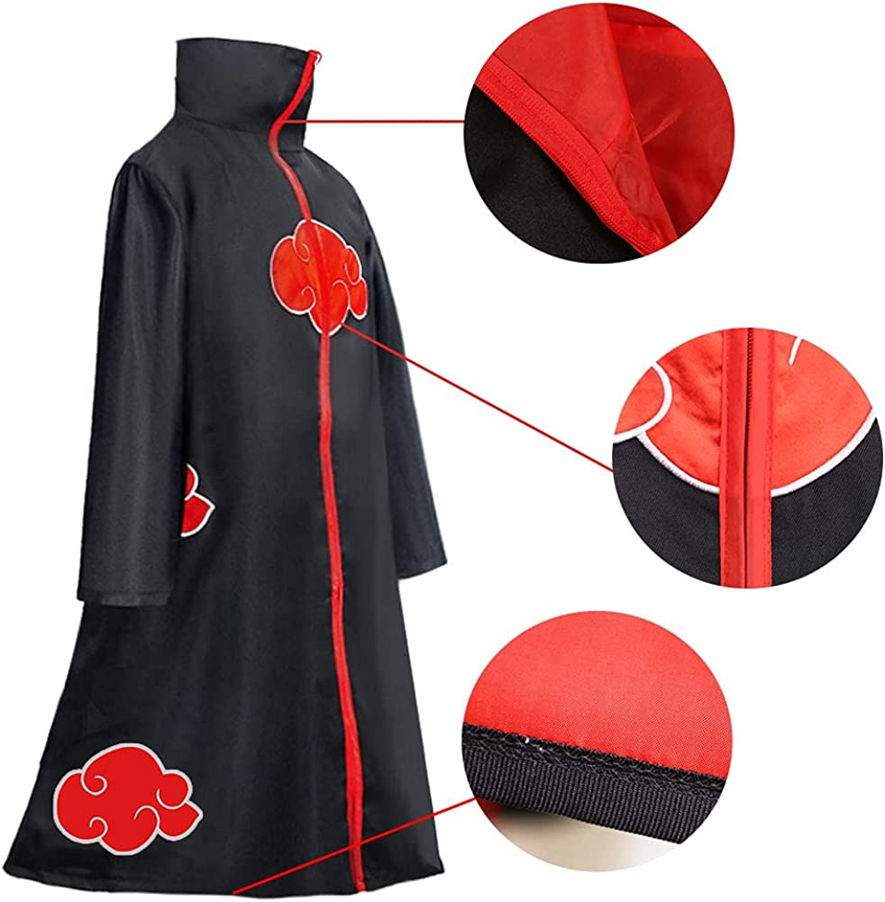 (165-170cm) Fasnachts Erwachsenen Kostüm Anime Cosplay Mantel Roter Mond Verkleidung für Motto Partys / Halloween - Schwarz / Rot