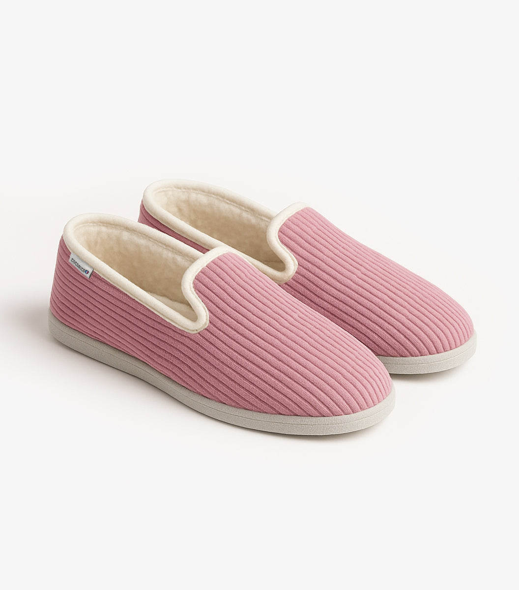 Charentaises Velours Femme Rose