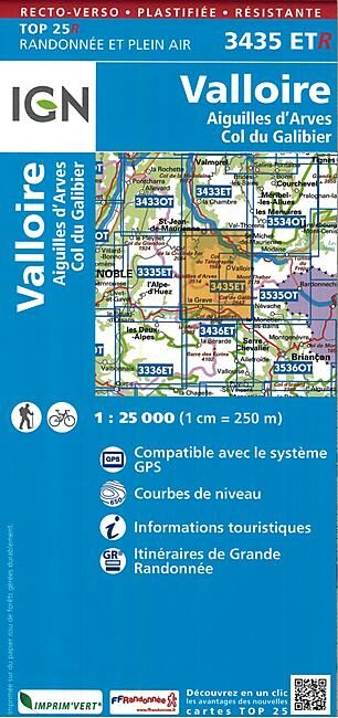 IGN - TOP25R 3435ETR VALLOIRE 1 25 000