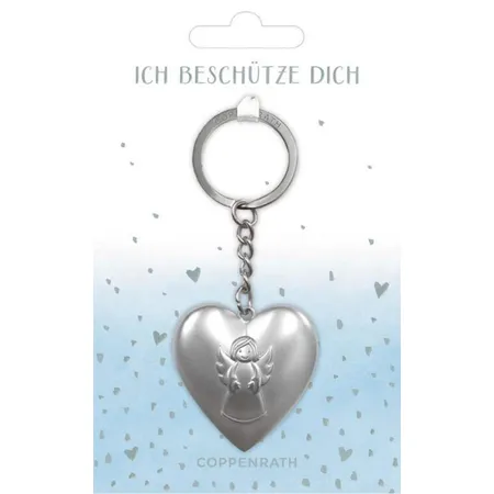 Coppenrath Verlag Schlüsselanhänger Ich beschütze dich - Herz mit Schutzengel