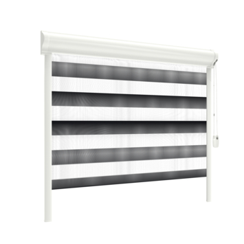 Duo Rolgordijn Draaikiepraam kunststof of aluminium 4004 antraciet