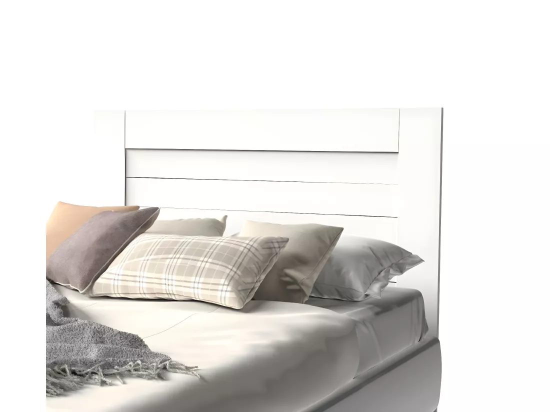 Tête de lit coloris blanc - Longueur 164 x Profondeur 2,2 x hauteur 120 cm