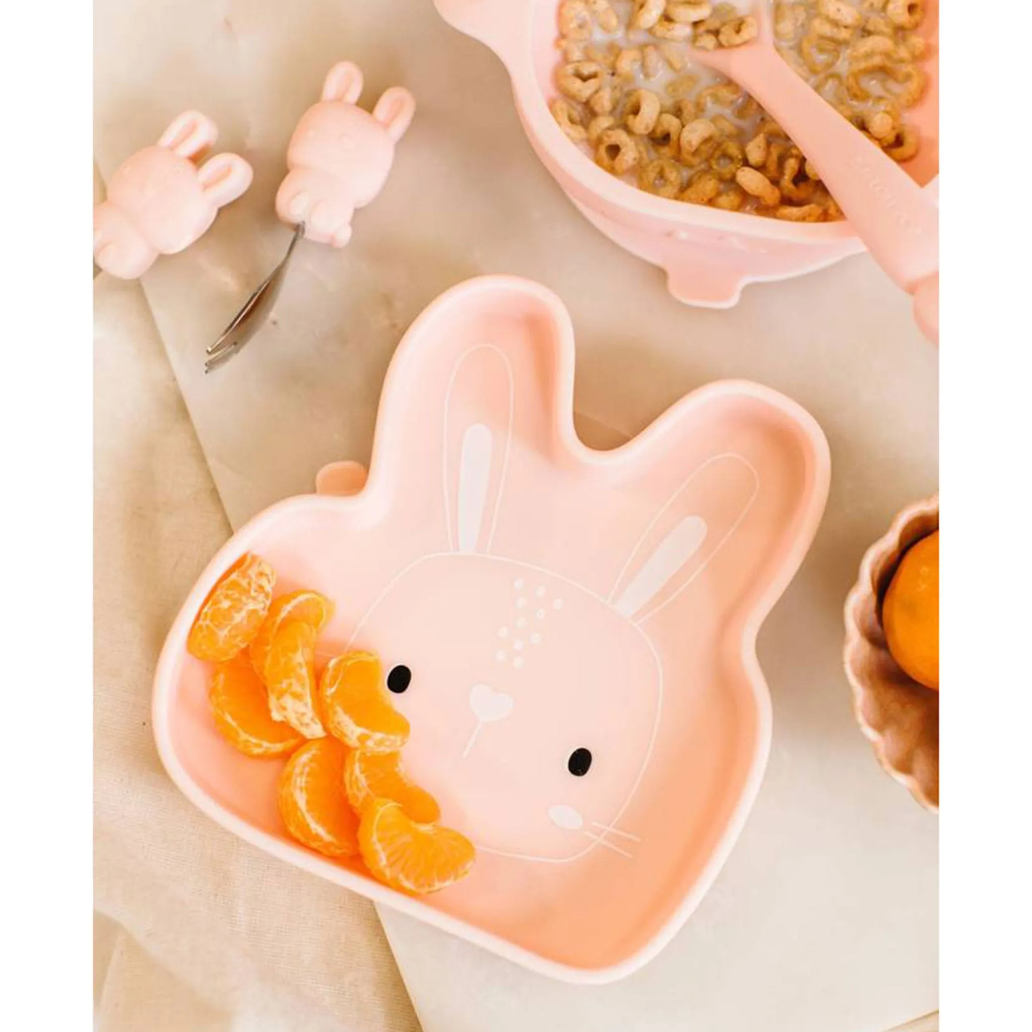Loulou Lollipop Assiette en Silicone - Lapin