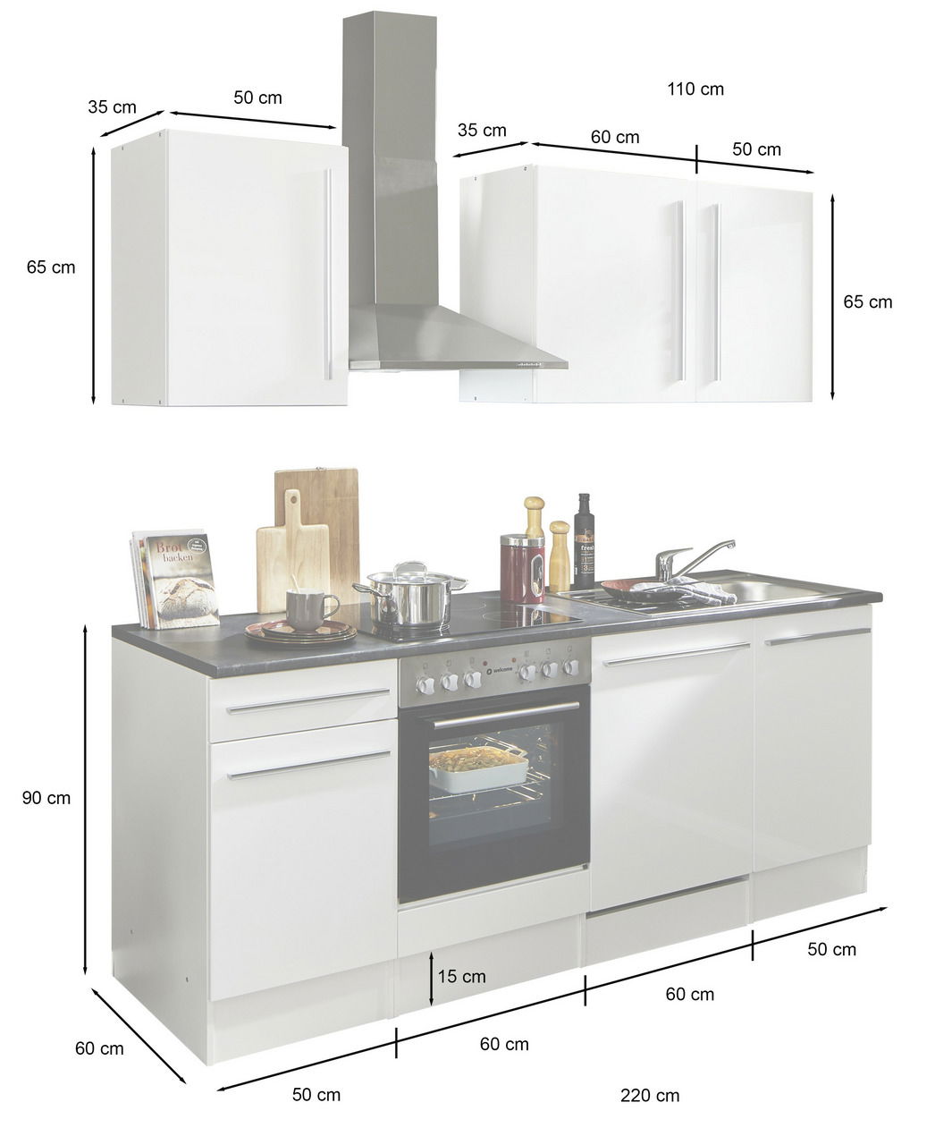Yourkitchen Küchenblock 220 JAZZ
