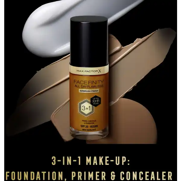 Facefinity All Day Flawless Foundation Farbe W95 Hazelnut