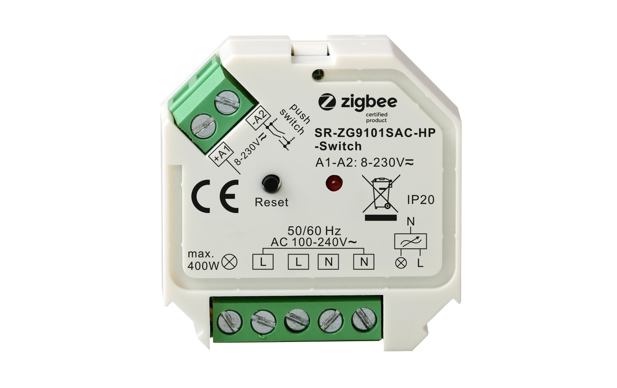 Funk-Schaltaktor ZigBee 3.0 400 WPhilips hue kompatibler UP-Schaltaktor
