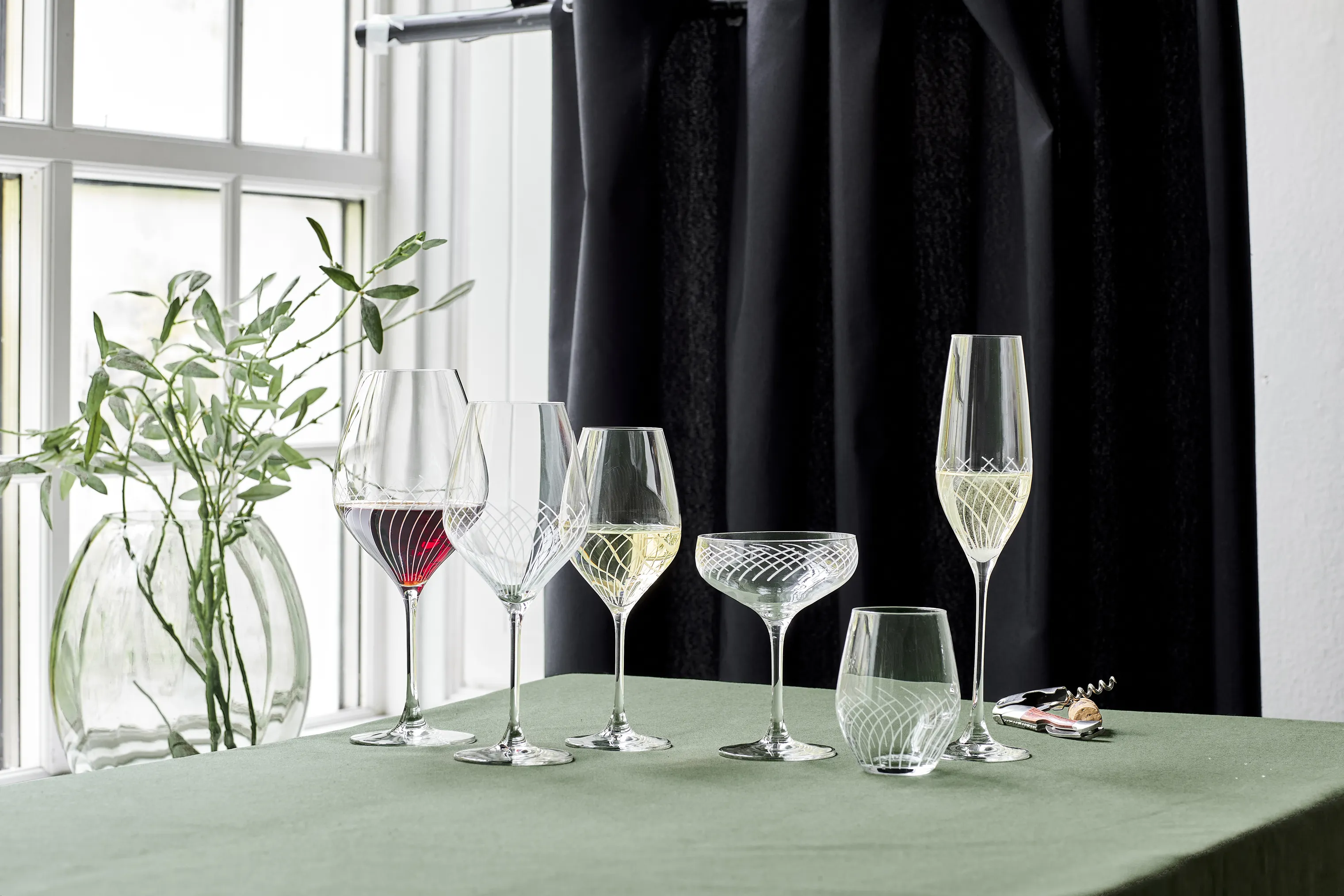 Holmegaard Cabernet Lines Hvidvinsglas - 2 stk.