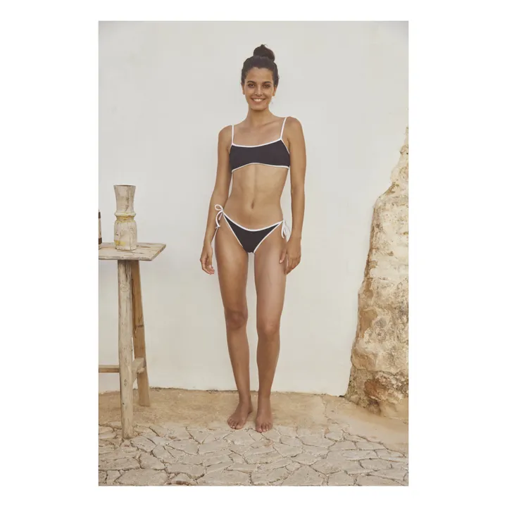Anja Paris Bas de Maillot Côtelé L'intemporelle | Noir