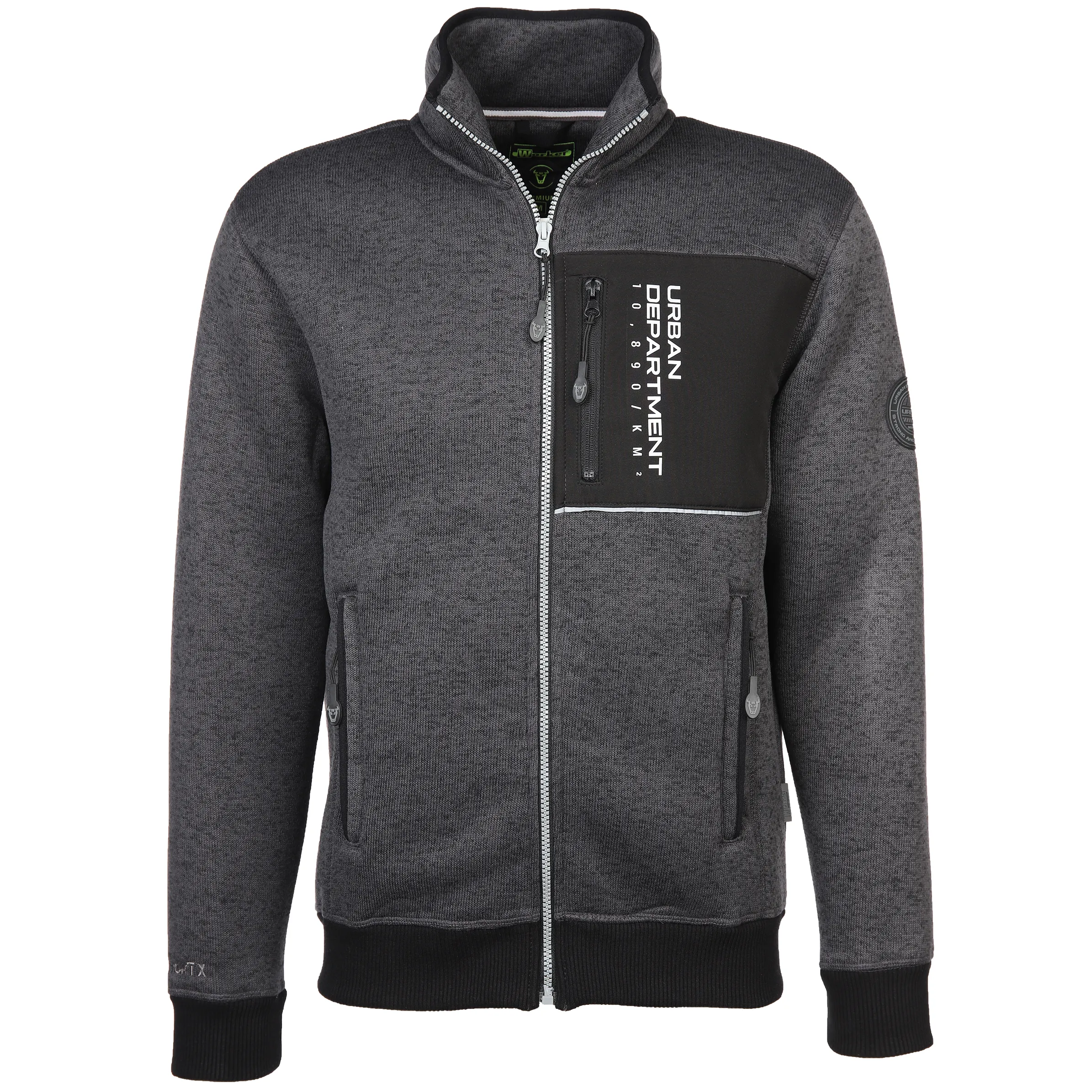 Herren Strickfleece Arbeitsjacke