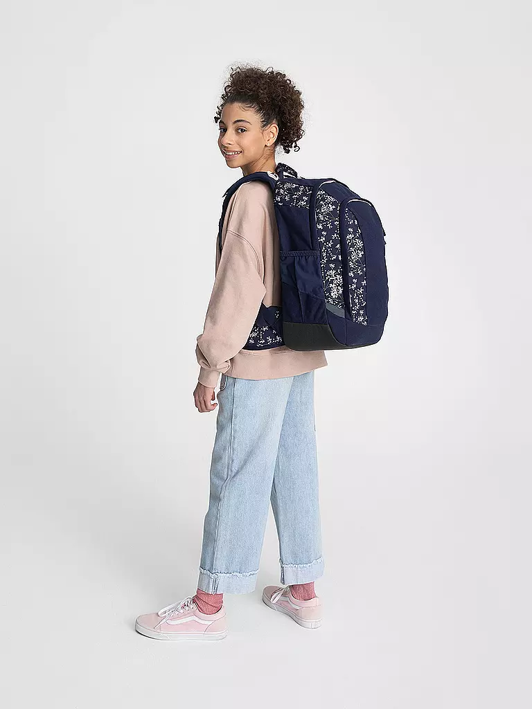 SATCH Schulrucksack Air Bloomy Breeze dunkelblau
